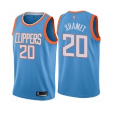 Youth Los Angeles Clippers #20 Landry Shamet Swingman Blue Basketball Jersey - City Edition