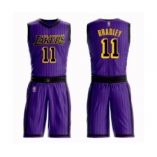 Men's Los Angeles Lakers #11 Avery Bradley Swingman Purple Basketball Suit Jersey - City Edition