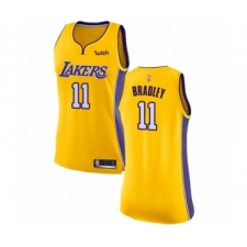 Women's Los Angeles Lakers #11 Avery Bradley Authentic Gold Basketball Jersey - Icon Edition