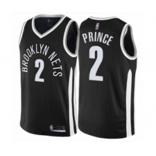 Men's Brooklyn Nets #2 Taurean Prince Authentic Black Basketball Jersey - City Edition