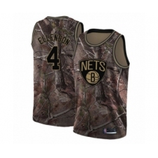 Men's Brooklyn Nets #4 Henry Ellenson Swingman Camo Realtree Collection Basketball Jersey