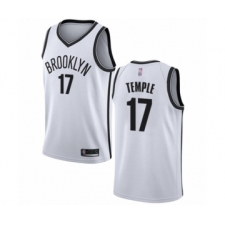 Men's Brooklyn Nets #17 Garrett Temple Authentic White Basketball Jersey - Association Edition