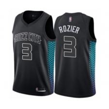 Men's Jordan Charlotte Hornets #3 Terry Rozier Authentic Black Basketball Jersey - City Edition