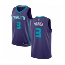 Women's Jordan Charlotte Hornets #3 Terry Rozier Authentic Purple Basketball Jersey Statement Edition