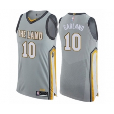 Men's Cleveland Cavaliers #10 Darius Garland Authentic Gray Basketball Jersey - City Edition