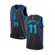 Men's Dallas Mavericks #11 Tim Hardaway Jr. Authentic Charcoal Basketball Jersey - City Edition