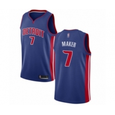 Women's Detroit Pistons #7 Thon Maker Authentic Royal Blue Basketball Jersey - Icon Edition