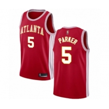 Women's Atlanta Hawks #5 Jabari Parker Authentic Red Basketball Jersey Statement Edition