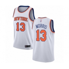 Men's New York Knicks #13 Marcus Morris Authentic White Basketball Jersey - Association Edition
