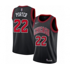 Men's Chicago Bulls #22 Otto Porter Authentic Black Finished Basketball Jersey - Statement Edition