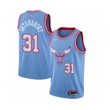 Youth Chicago Bulls #31 Tomas Satoransky Swingman Blue Basketball Jersey - 2019 20 City Edition