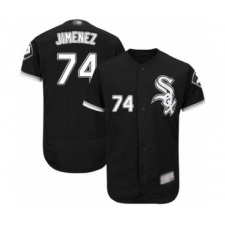 Men's Chicago White Sox #74 Eloy Jimenez Black Alternate Flex Base Authentic Collection Baseball Jersey