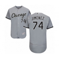 Men's Chicago White Sox #74 Eloy Jimenez Grey Road Flex Base Authentic Collection Baseball Jersey