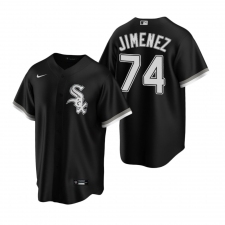 Men's Nike Chicago White Sox #74 Eloy Jimenez Black Alternate Stitched Baseball Jersey