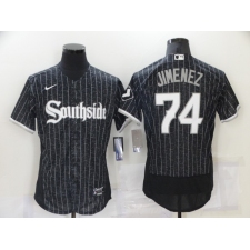 Men's Nike Chicago White Sox #74 Eloy Jimenez Black Elite Alternate Stitched Jersey