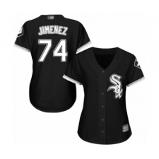 Women's Chicago White Sox #74 Eloy Jimenez Authentic Black Alternate Home Cool Base Baseball Jersey