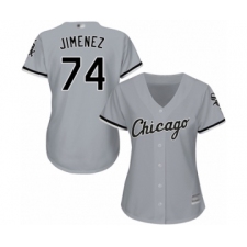 Women's Chicago White Sox #74 Eloy Jimenez Authentic Grey Road Cool Base Baseball Jersey