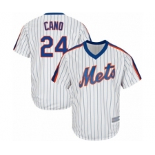 Men's New York Mets #24 Robinson Cano Replica White Alternate Cool Base Baseball Jersey