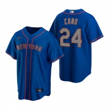 Men's Nike New York Mets #24 Robinson Cano Royal Alternate Road Stitched Baseball Jersey