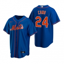 Men's Nike New York Mets #24 Robinson Cano Royal Alternate Stitched Baseball Jersey