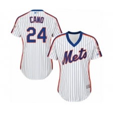 Women's New York Mets #24 Robinson Cano Authentic White Alternate Cool Base Baseball Jersey