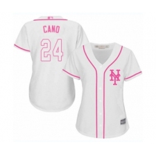 Women's New York Mets #24 Robinson Cano Authentic White Fashion Cool Base Baseball Jersey