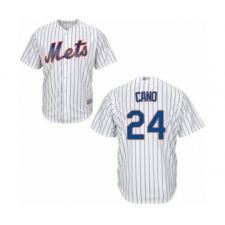 Youth New York Mets #24 Robinson Cano Authentic White Home Cool Base Baseball Jersey