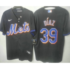 Men's New York Mets #39 Edwin Diaz Black Stitched MLB Cool Base Nike Jersey