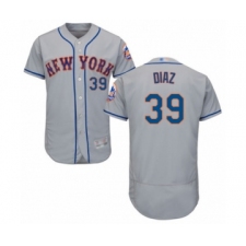 Men's New York Mets #39 Edwin Diaz Grey Road Flex Base Authentic Collection Baseball Jersey