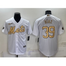 Men's New York Mets #39 Edwin Diaz White 2022 All Star Stitched Cool Base Nike Jersey