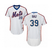 Men's New York Mets #39 Edwin Diaz White Alternate Flex Base Authentic Collection Baseball Jersey