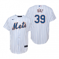 Men's Nike New York Mets #39 Edwin Diaz White Home Stitched Baseball Jersey