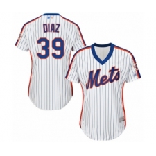 Women's New York Mets #39 Edwin Diaz Authentic White Alternate Cool Base Baseball Jersey