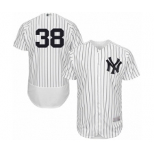 Men's New York Yankees #38 Cameron Maybin White Home Flex Base Authentic Collection Baseball Jersey
