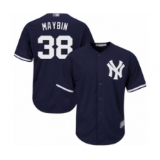 Youth New York Yankees #38 Cameron Maybin Authentic Navy Blue Alternate Baseball Jersey