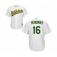 Youth Oakland Athletics #16 Liam Hendriks Authentic White Home Cool Base Baseball Jersey