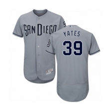 Men's San Diego Padres #39 Kirby Yates Authentic Grey Road Cool Base Baseball Jersey