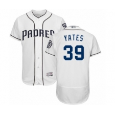 Men's San Diego Padres #39 Kirby Yates White Home Flex Base Authentic Collection Baseball Jersey