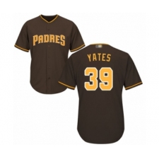 Youth San Diego Padres #39 Kirby Yates Authentic Brown Alternate Cool Base Baseball Jersey