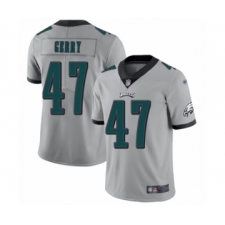 Women's Philadelphia Eagles #47 Nate Gerry Limited Silver Inverted Legend Football Jersey