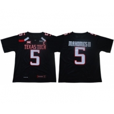 Red Raiders #5 Patrick Mahomes Black Limited Stitched College Jersey