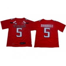 Red Raiders #5 Patrick Mahomes Red Limited Stitched College Jersey