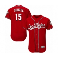 Men's Cincinnati Reds #15 Nick Senzel Red Los Rojos Flexbase Authentic Collection Baseball Jersey