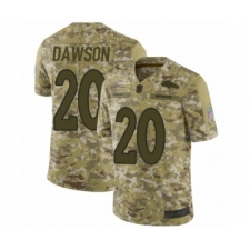 Men's Denver Broncos #20 Duke Dawson Limited Camo 2018 Salute to Service Football Jersey