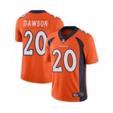 Men's Denver Broncos #20 Duke Dawson Orange Team Color Vapor Untouchable Limited Player Football Jersey