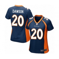 Women's Denver Broncos #20 Duke Dawson Game Navy Blue Alternate Football Jersey