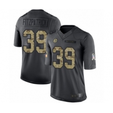 Men's Pittsburgh Steelers #39 Minkah Fitzpatrick Limited Black 2016 Salute to Service Football Jersey