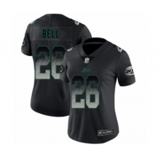 Women's New York Jets #26 Le'Veon Bell Limited Black Smoke Fashion Football Jersey