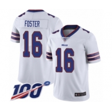 Men's Buffalo Bills #16 Robert Foster White Vapor Untouchable Limited Player 100th Season Football Jersey