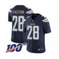 Youth Los Angeles Chargers #28 Brandon Facyson Navy Blue Team Color Vapor Untouchable Limited Player 100th Season Football Jersey